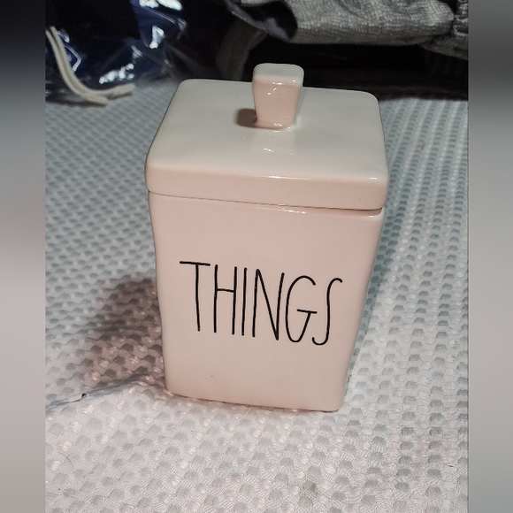 RAE DUNN EUC THINGS JAR CANNISTER - Picture 1 of 5